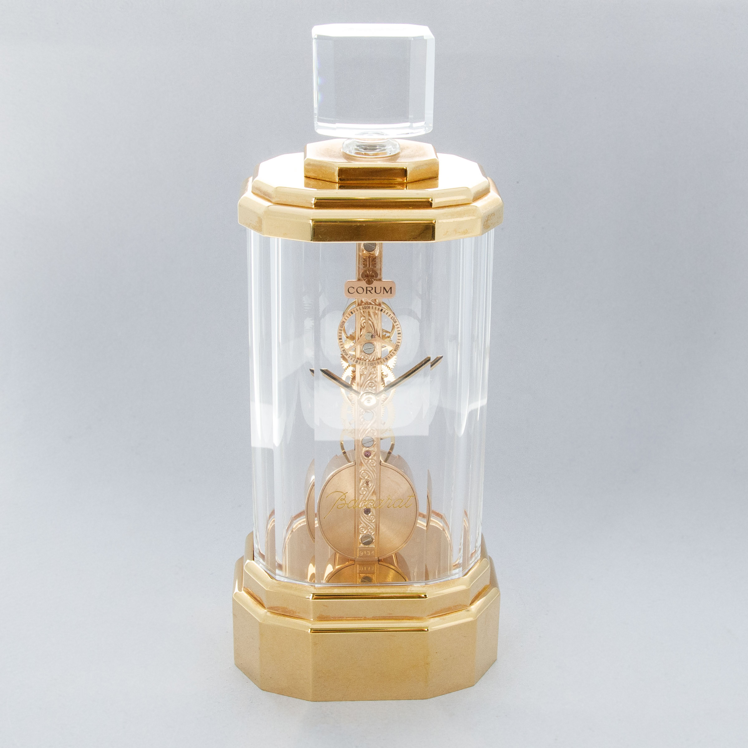 Corum x Baccarat Golden Bridge Crystal Clock | Auctions | Loupe This