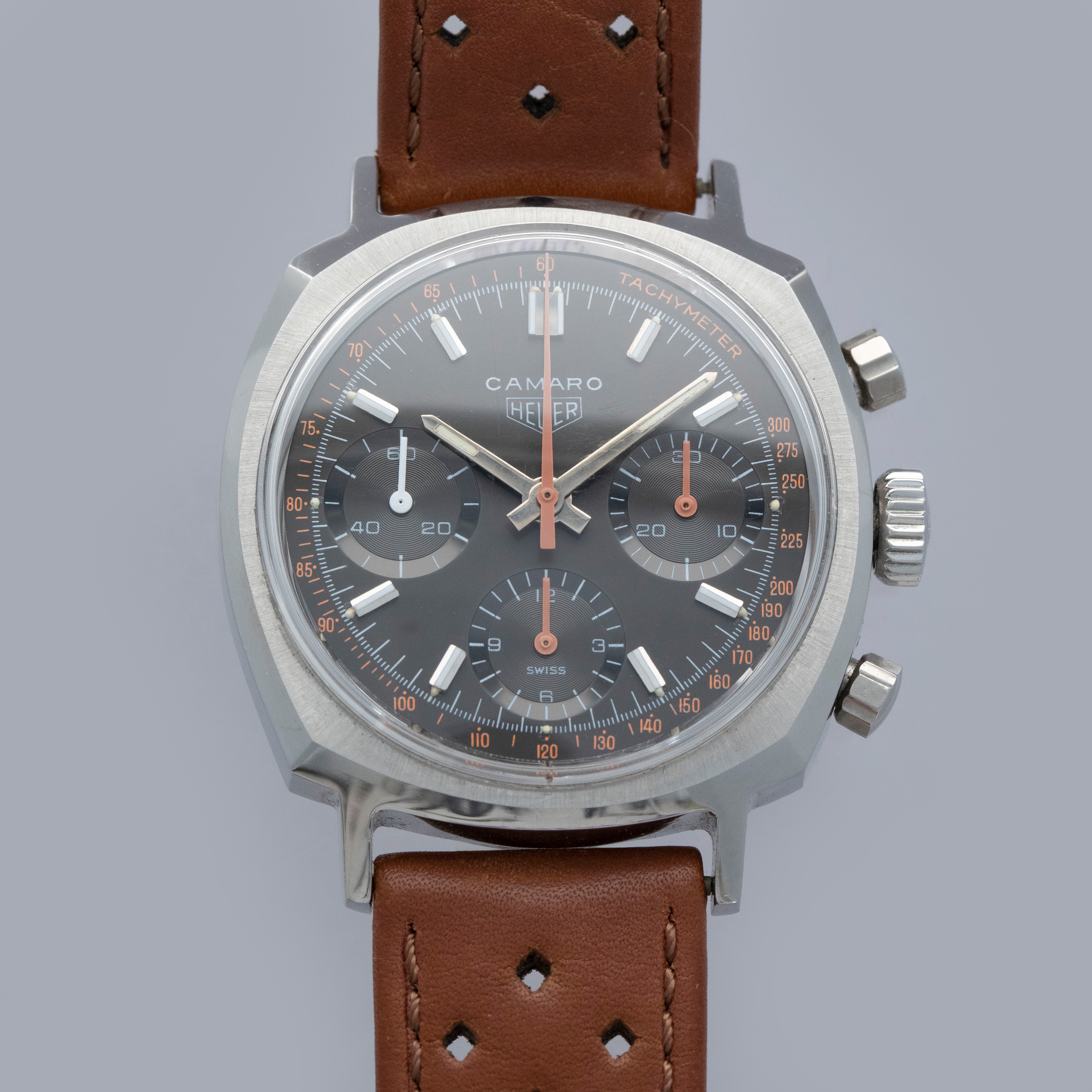 Heuer Camaro 73643 NT Brown Exotic Dial | Auctions | Loupe This