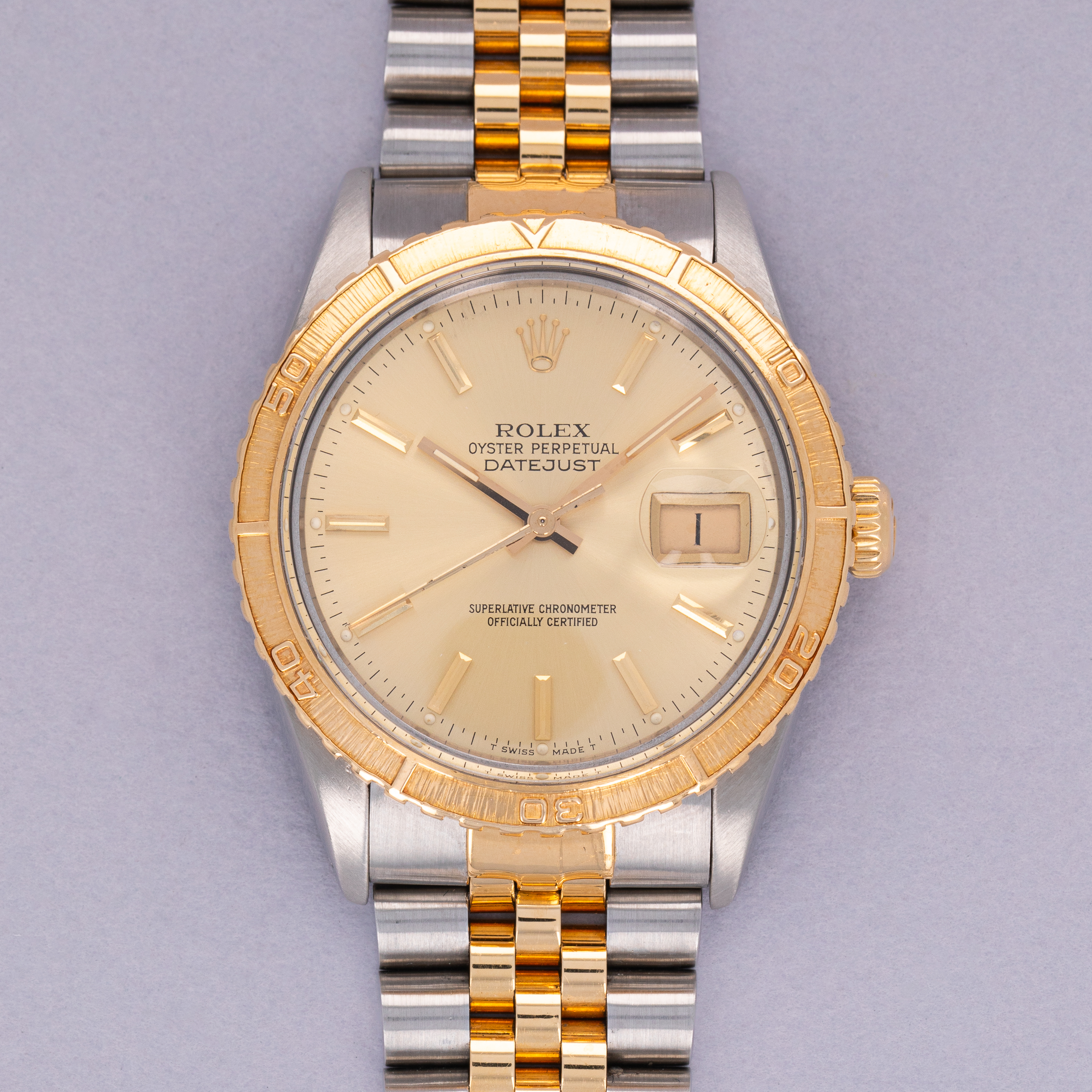 Rolex Datejust Turn-O-Graph 16253 Two-Tone Champagne Dial