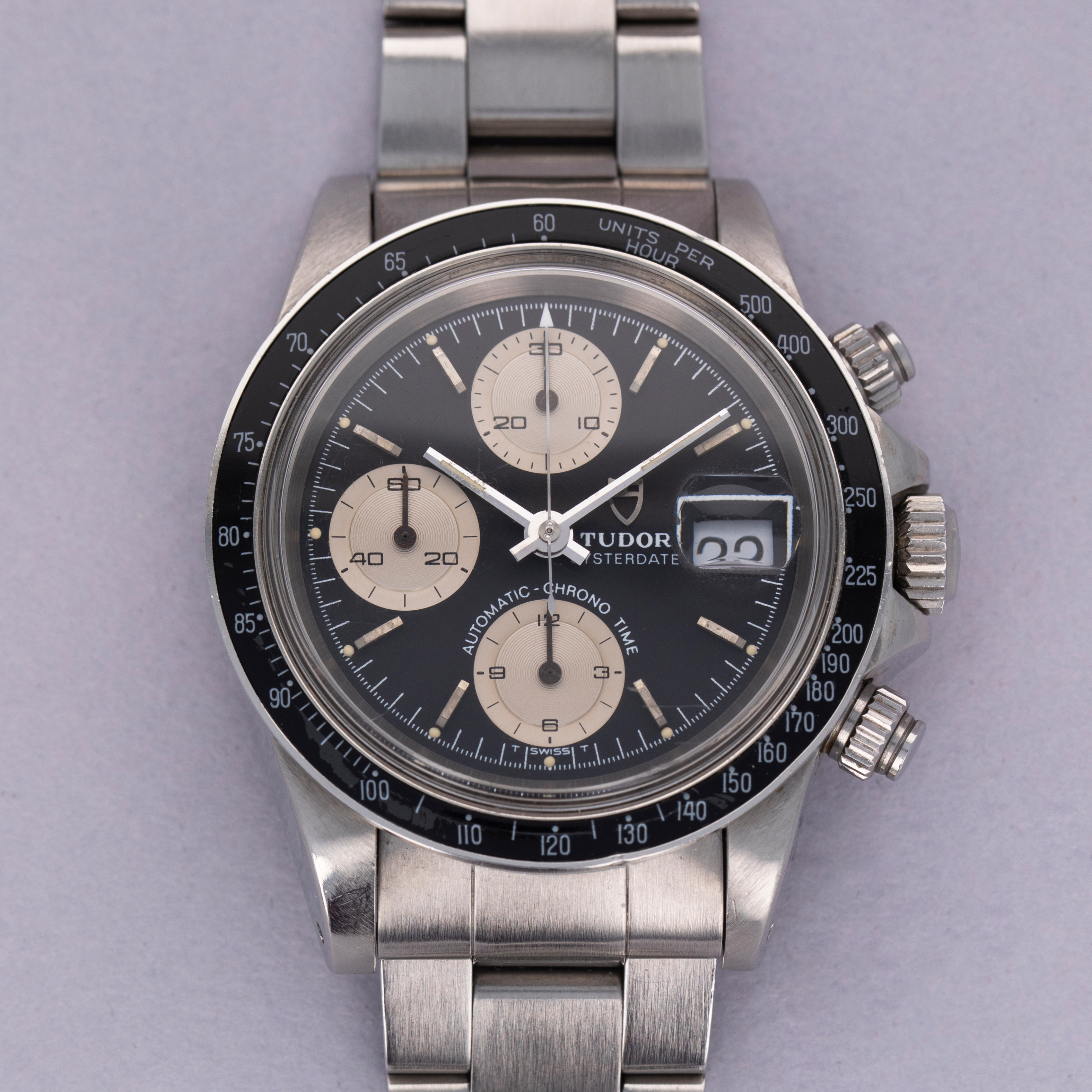 Tudor Oysterdate Big Block Chronograph 94200 Black Dial | Auctions