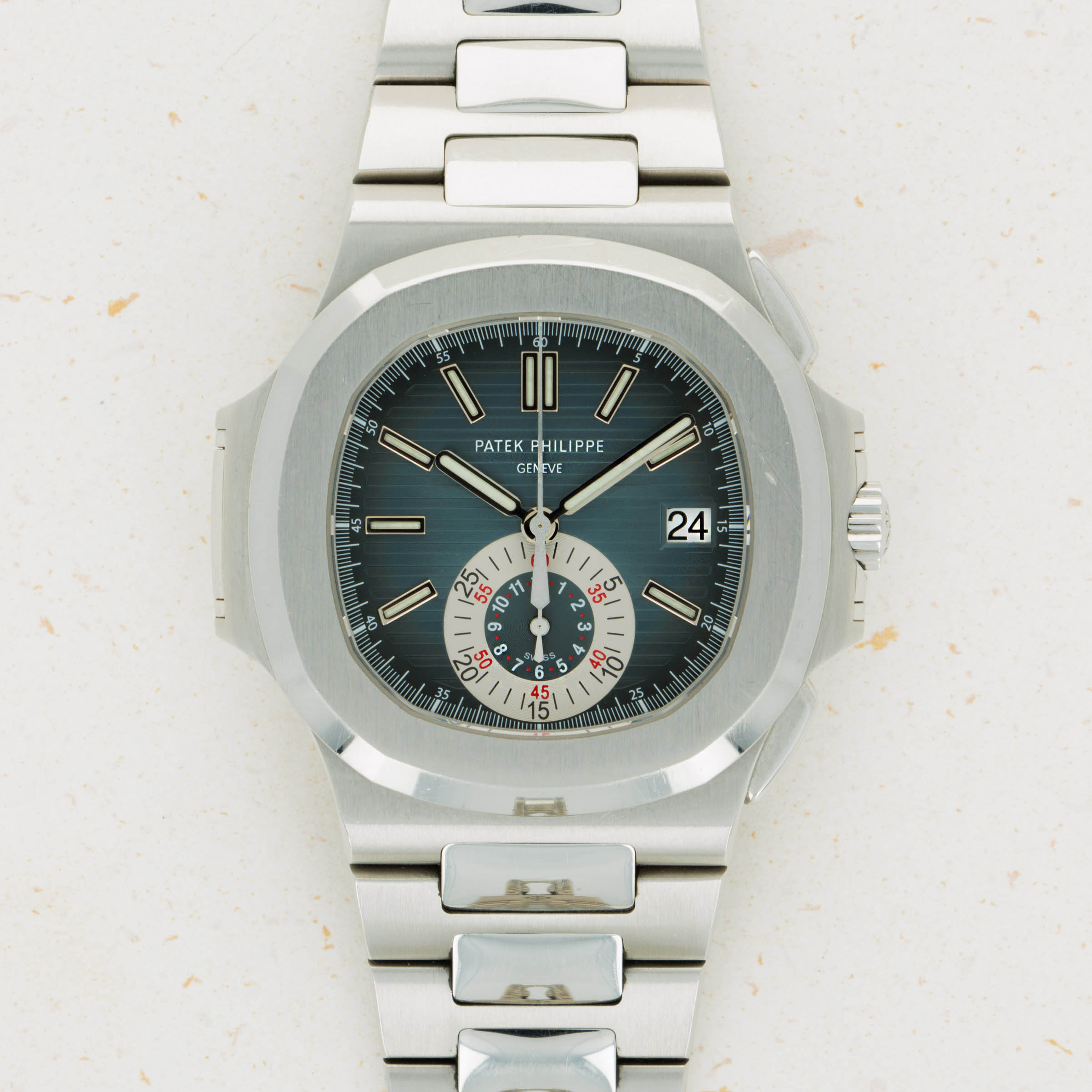 Patek Philippe Nautilus Chronograph Blue Dial 5980 1A Auctions Loupe This