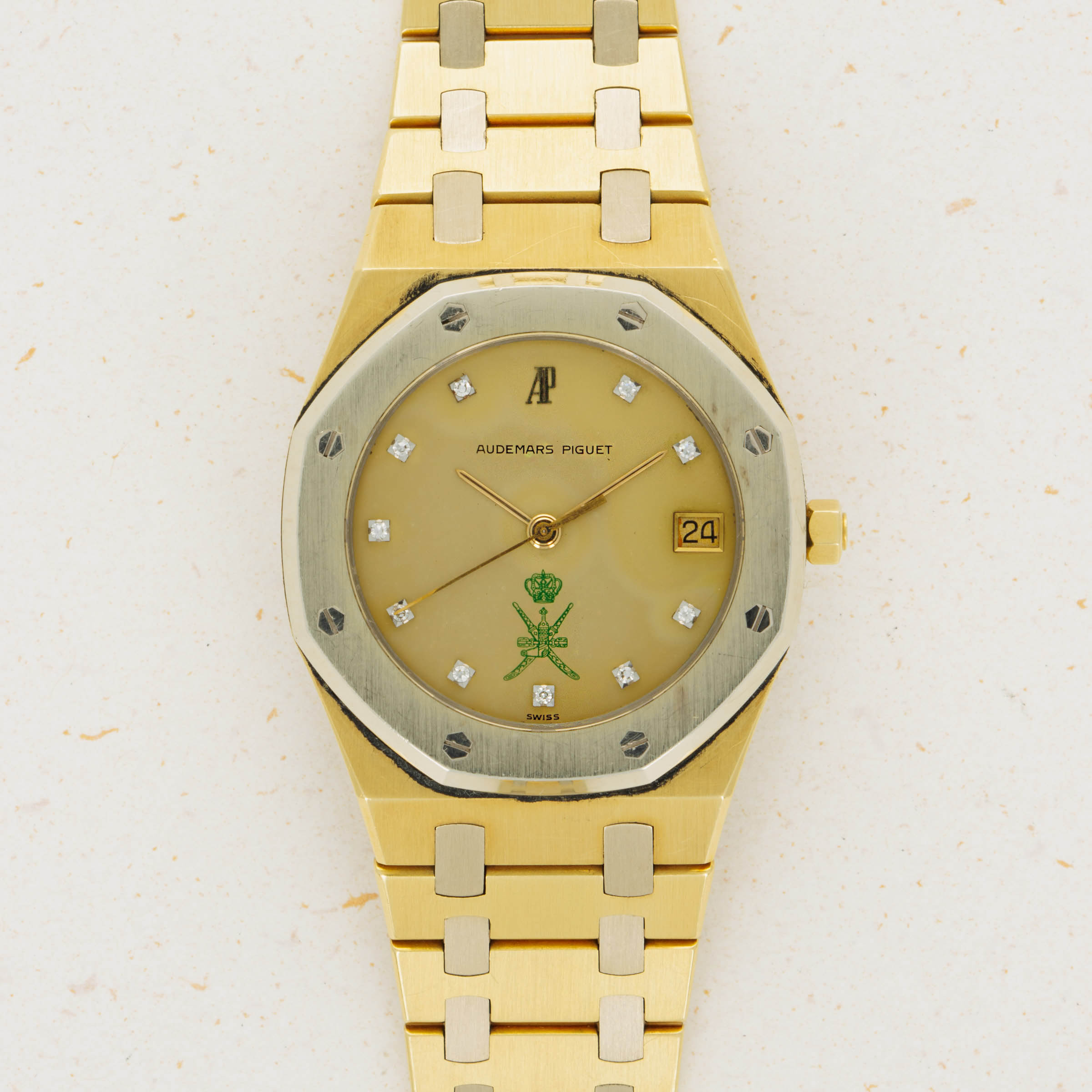 Audemars Piguet Audemars Piguet Royal Oak Khanjar Diamond Dial 6023AC Yellow and White Gold
