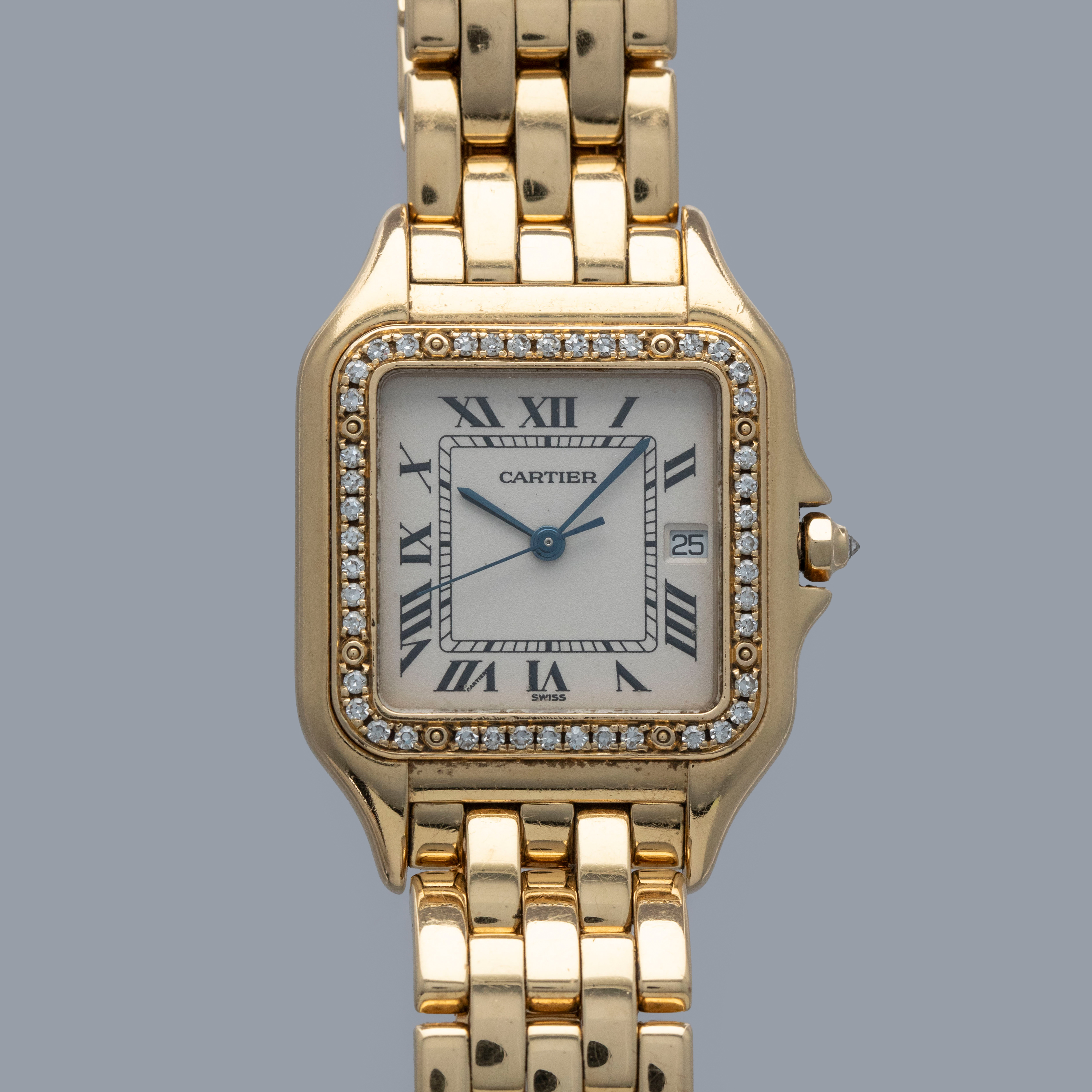 Cartier Panthere Mid-Size Quartz 883969 Diamond Bezel 18k YG