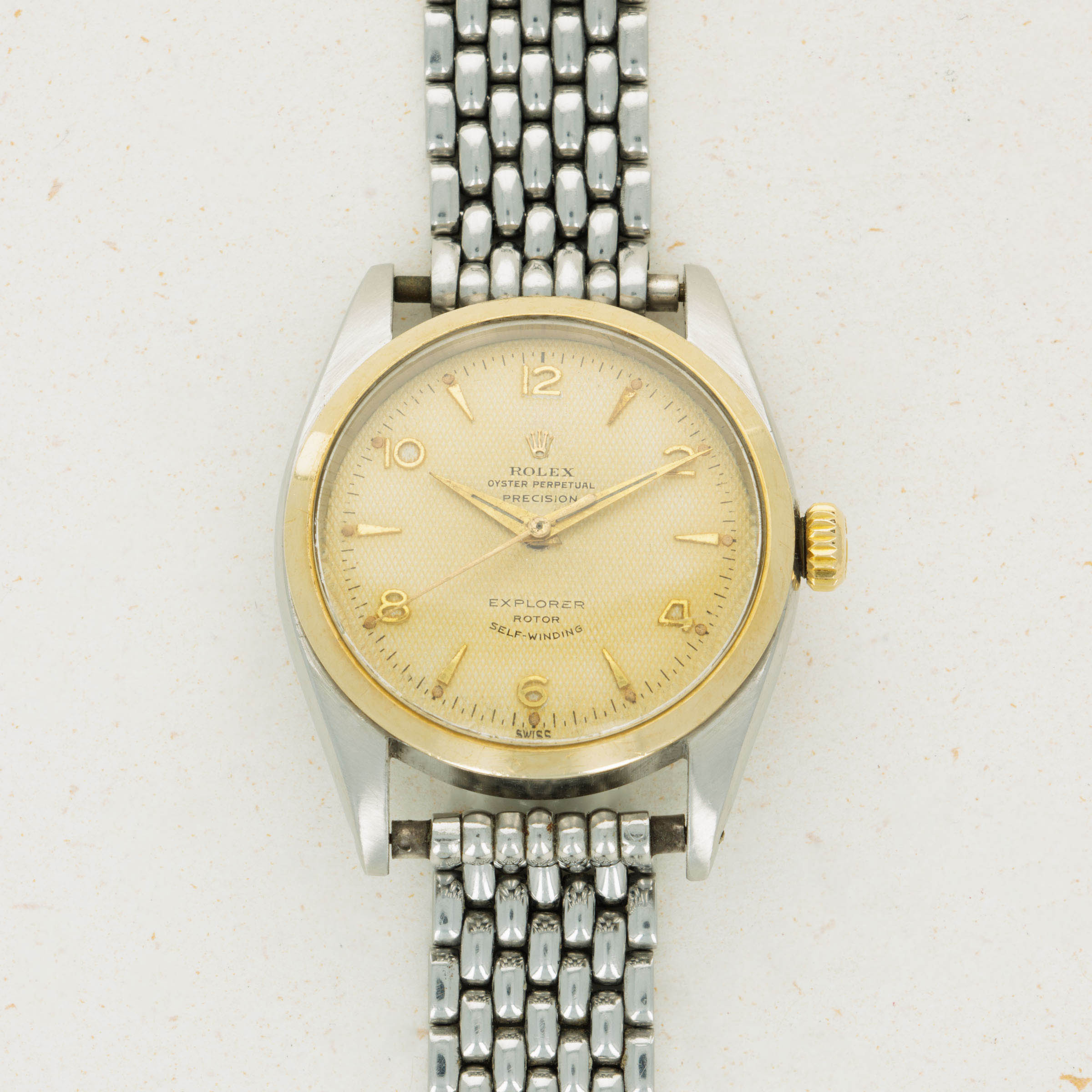 Rolex Explorer 6298 Waffle Dial Two-Tone | Auctions | Loupe This