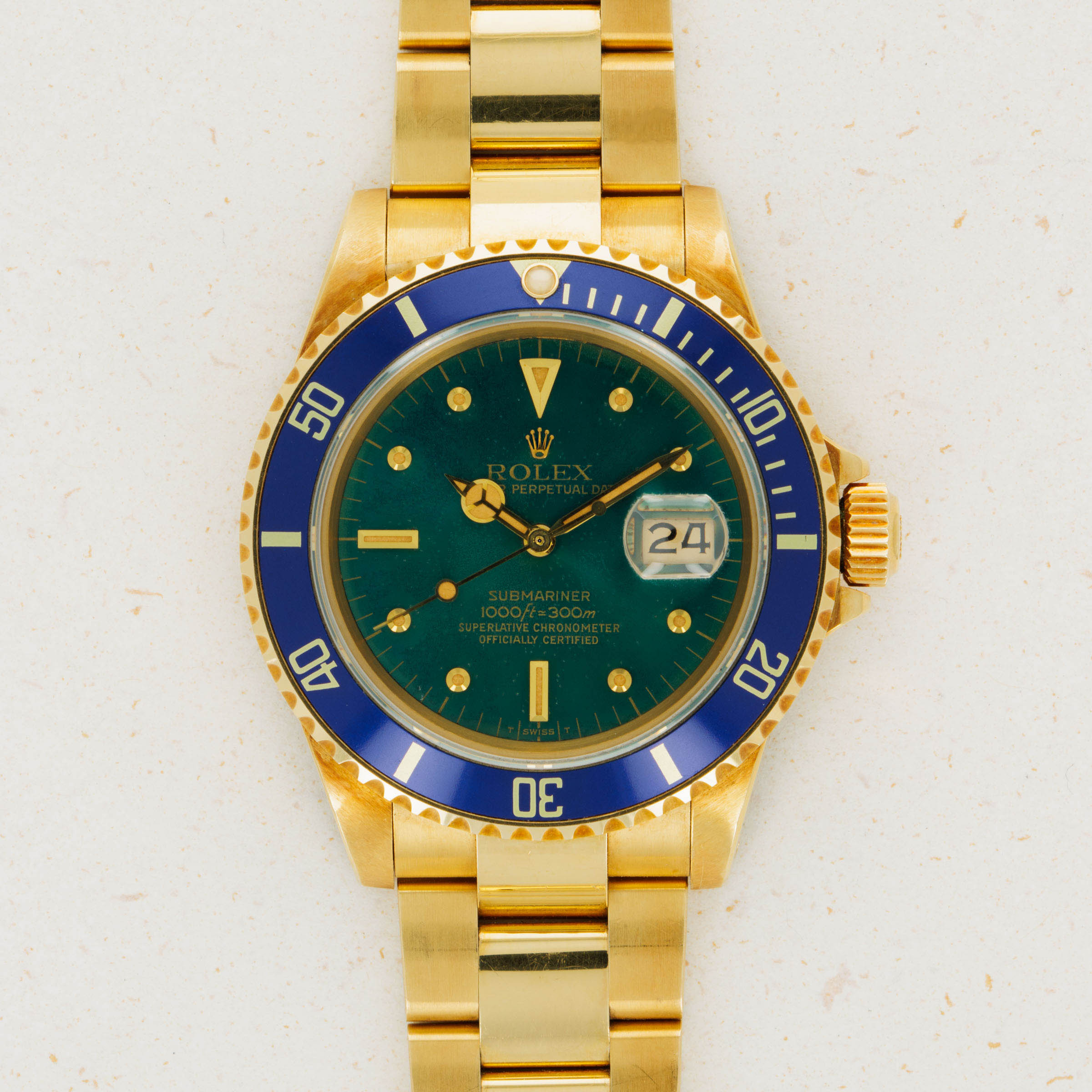 Rolex Submariner 16808 18k Yellow Gold Tropical Dial Auctions