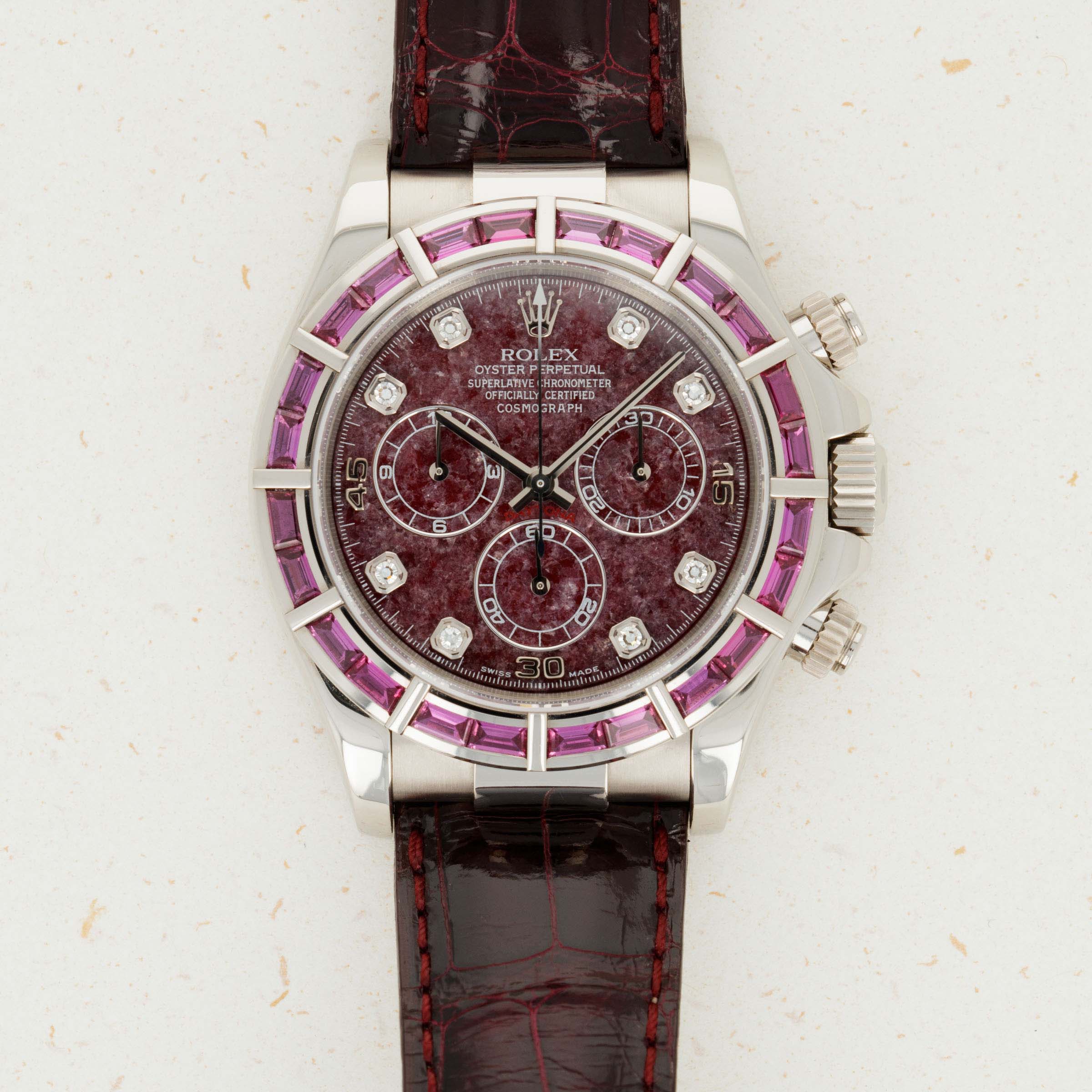 Rolex daytona red on sale dial