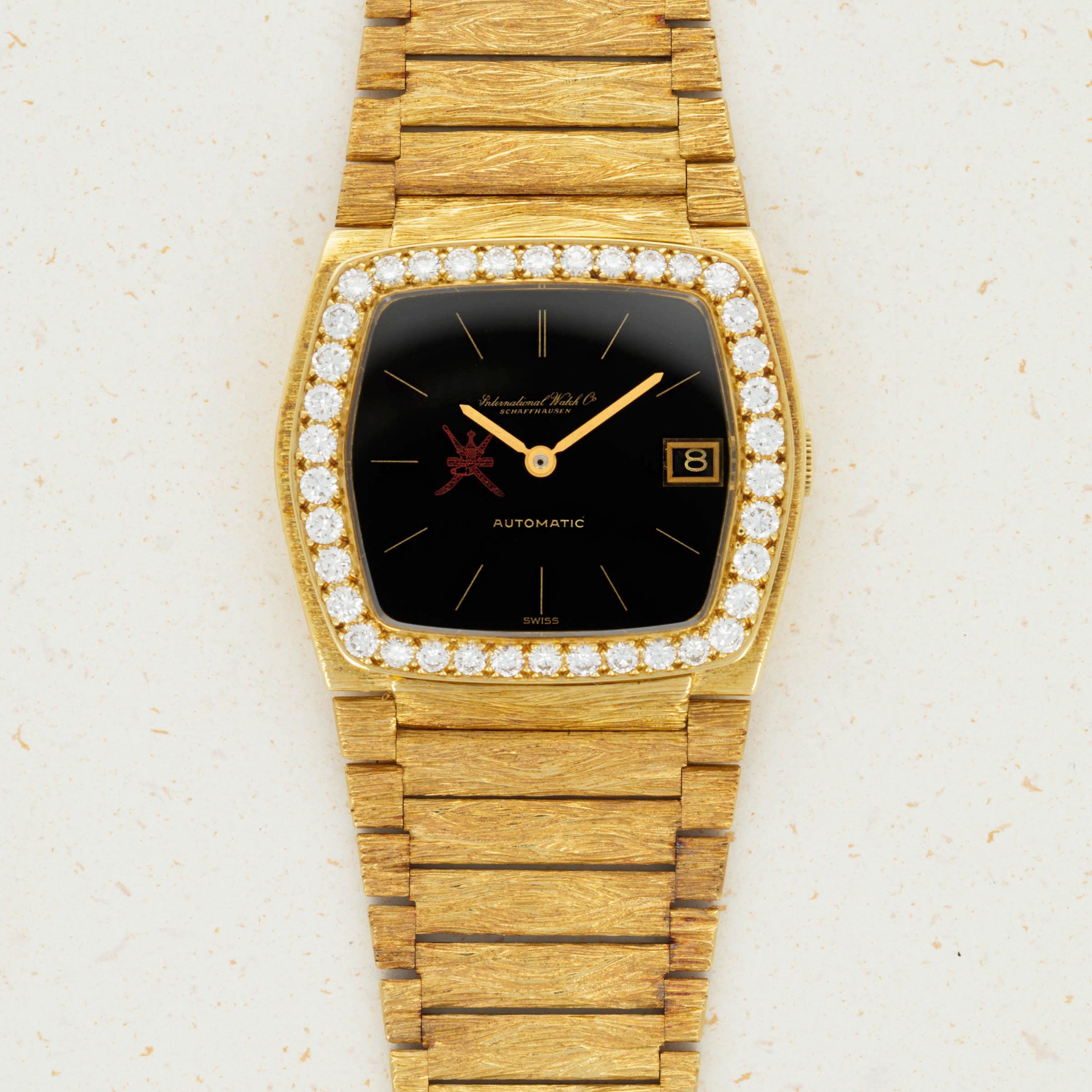 IWC Gold DaVinci Set with Cufflinks and Ring for Sultanate of Oman 