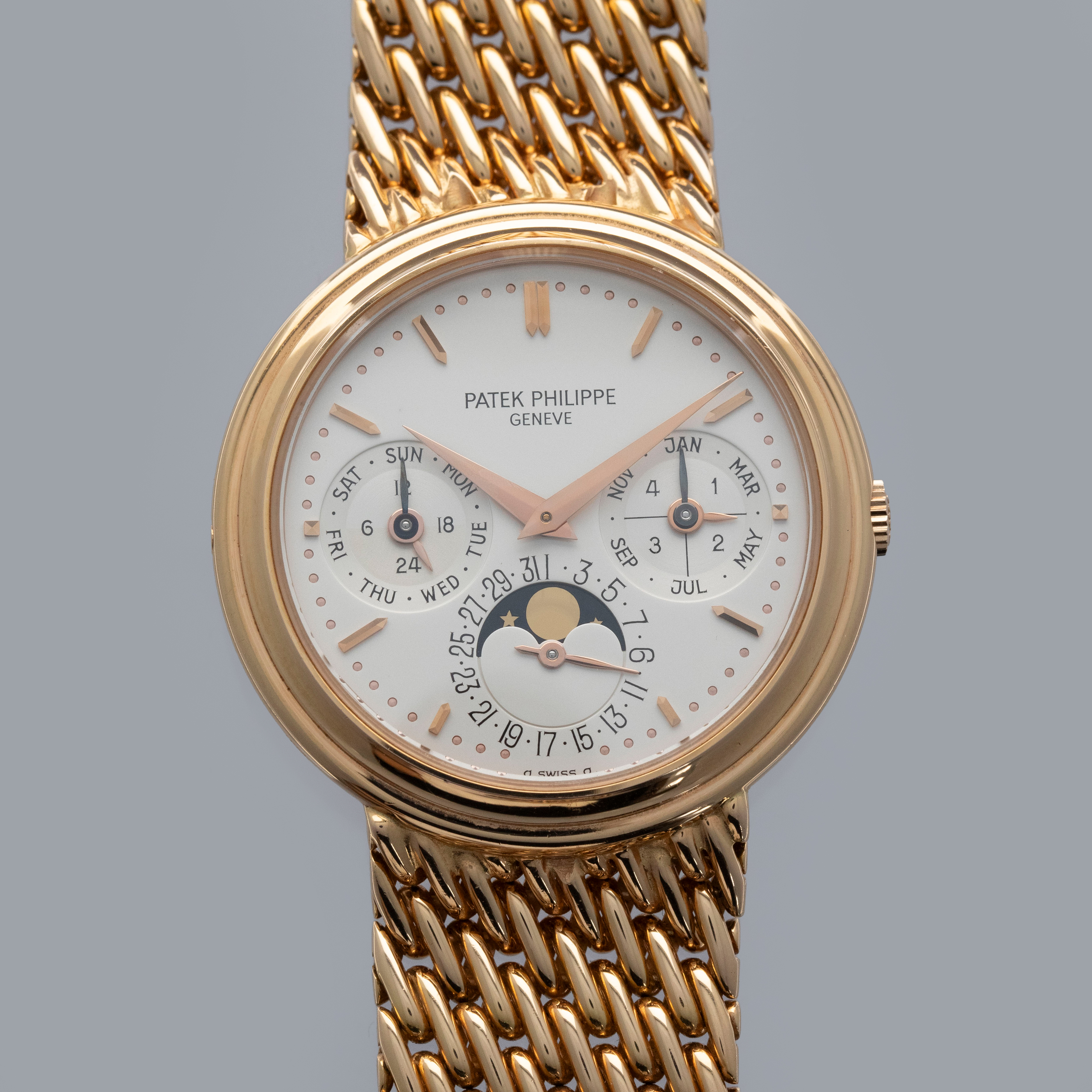 Thumbnail for Patek Philippe Perpetual Calendar Moonphase 3945R 18k Rose Gold Winding Box and Papers