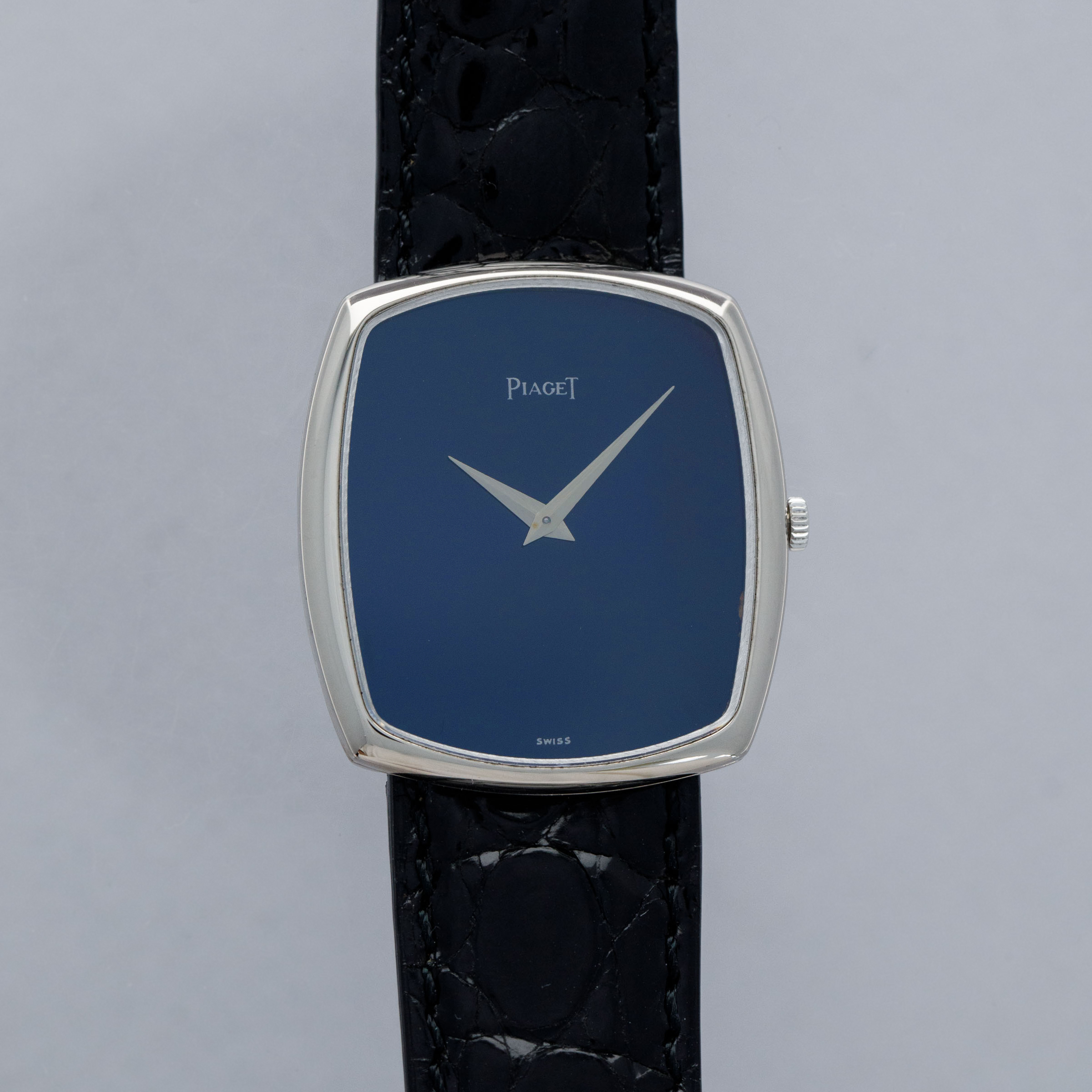 Piaget Thin Manual Wind 9741 Soleil Blue Dial 18k WG | Auctions